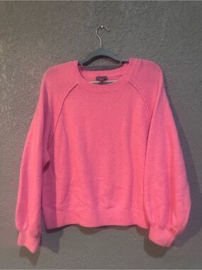 Vince Camuto Bubblegum Pink Raglan Crewneck Sweater
